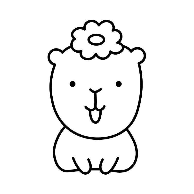tranh tô màu capybara đơn giản nhất