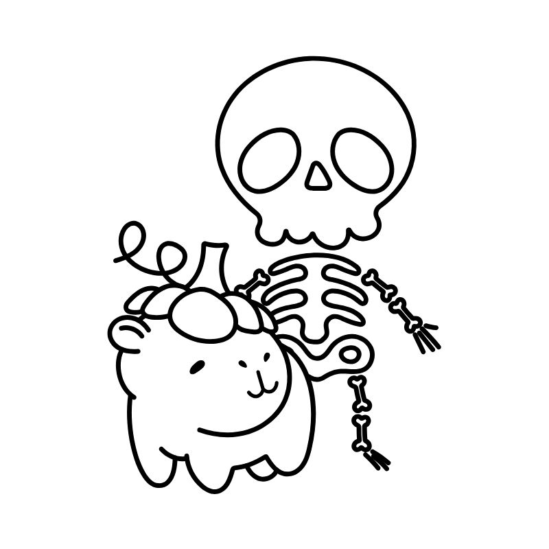 tranh tô màu capybara he lô win