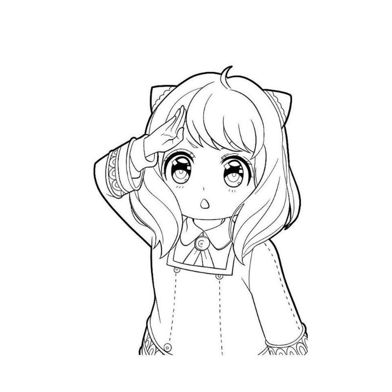tranh to màu chibi cute