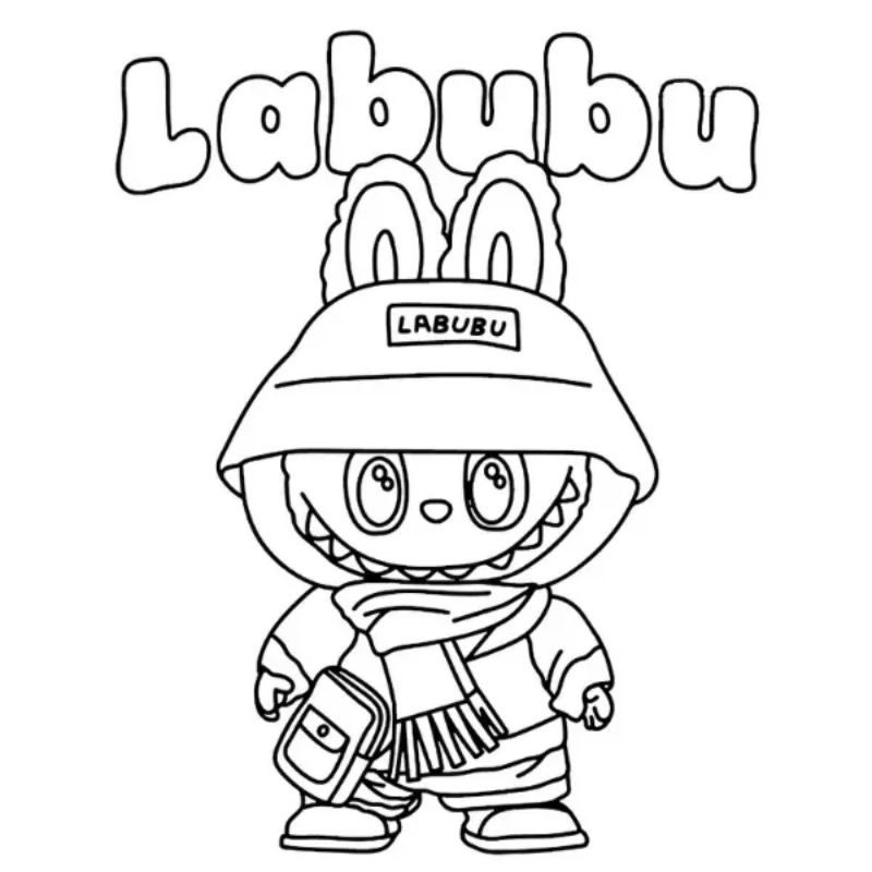 tranh tô màu labubu hd (2)