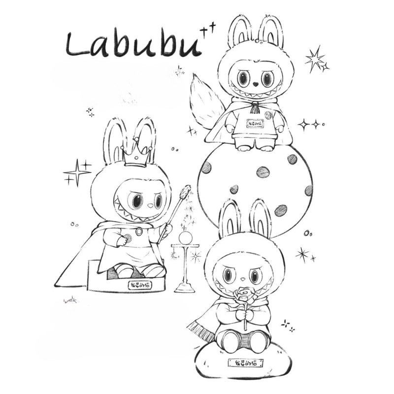 tranh to màu labubu pdf