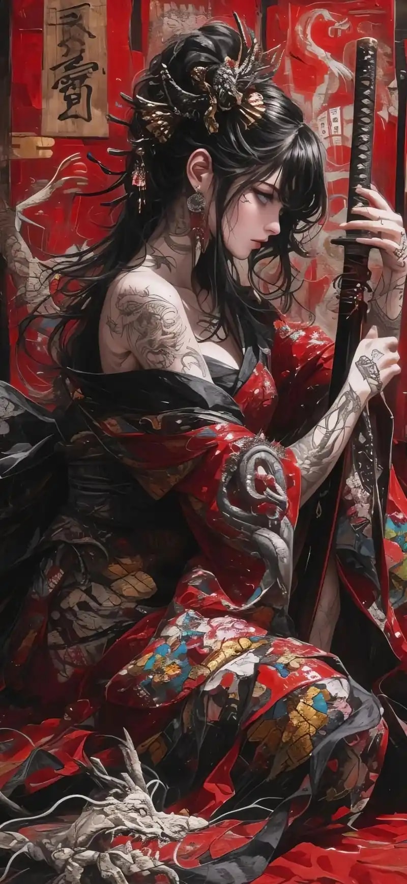 ảnh hình nền hình nền samurai ngầu