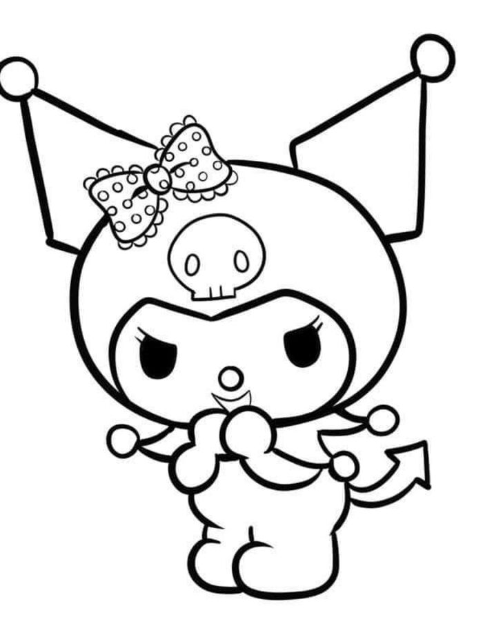 hình ảnh tranh tô màu kuromi