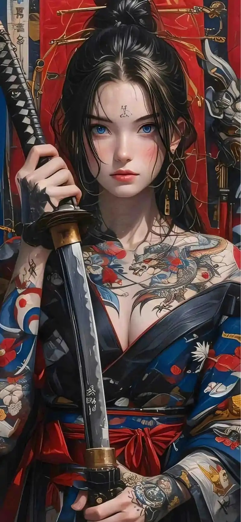 hình nền chiến binh samurai