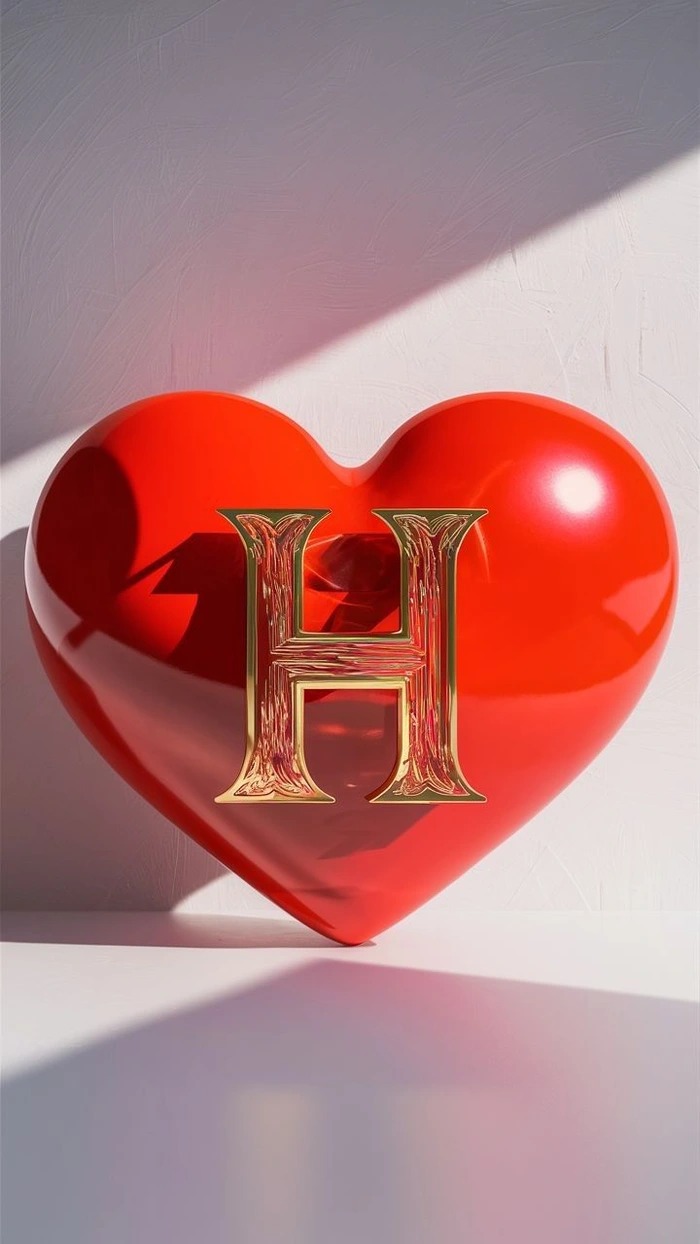 hình nền chữ h trái tim