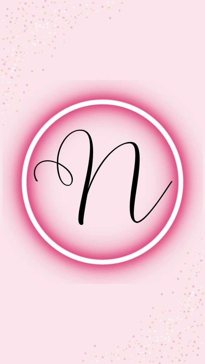 hình nền chữ n màu hồng