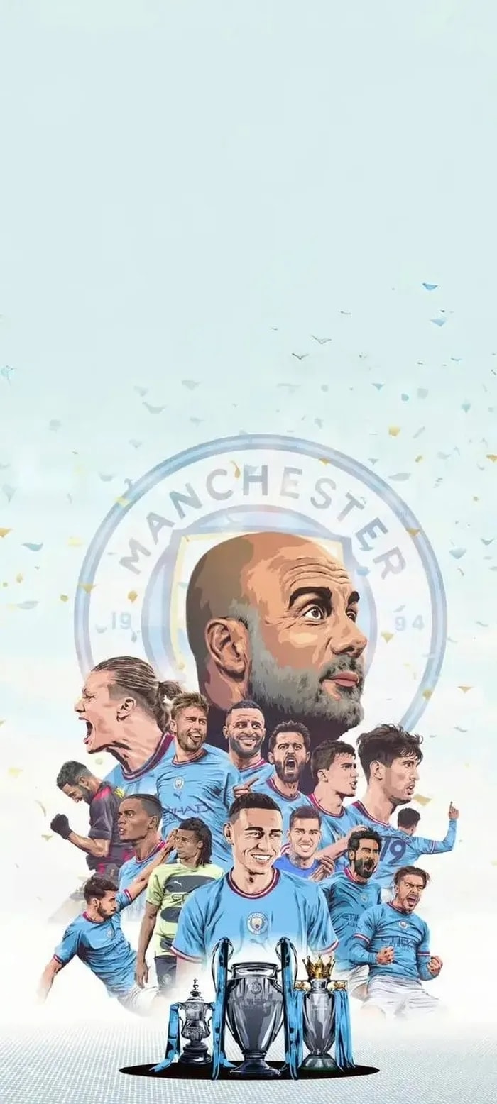 hình nền man city anime