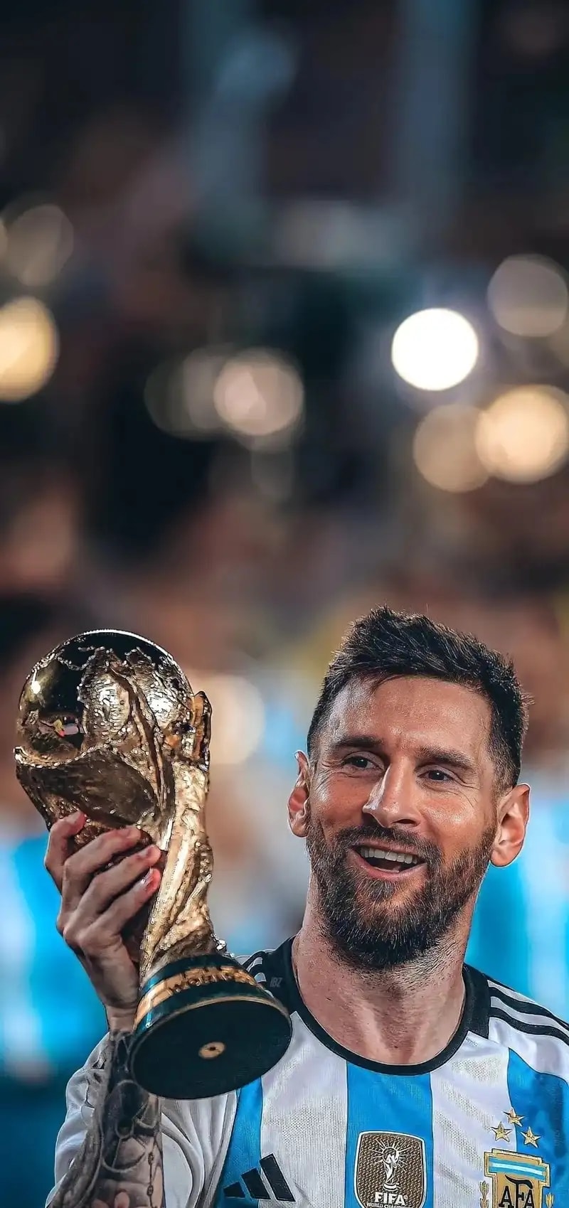 hình nền messi nâng cúp