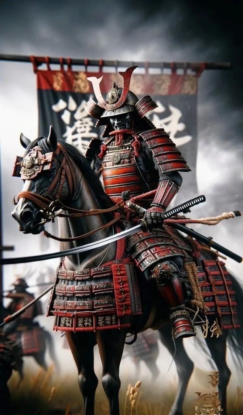 hình nền samurai mặt quỷ 3d