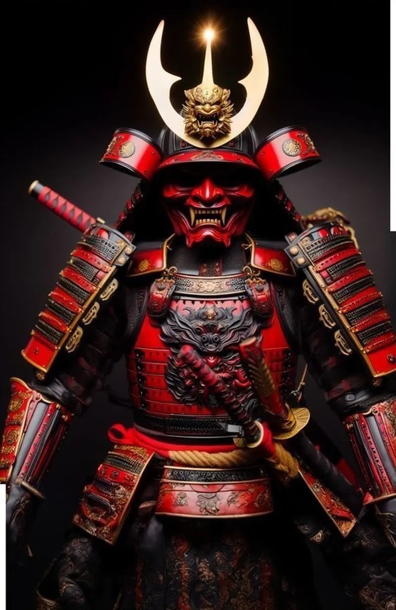 hình nền samurai mặt quỷ 4k