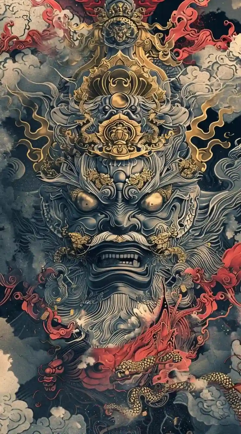 hình nền samurai mặt quỷ