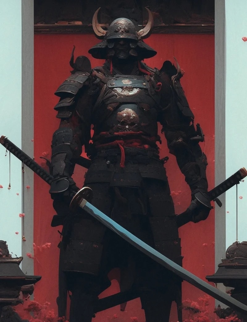 hình samurai 3d