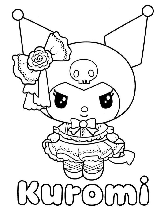 tranh tô màu kuromi full hd