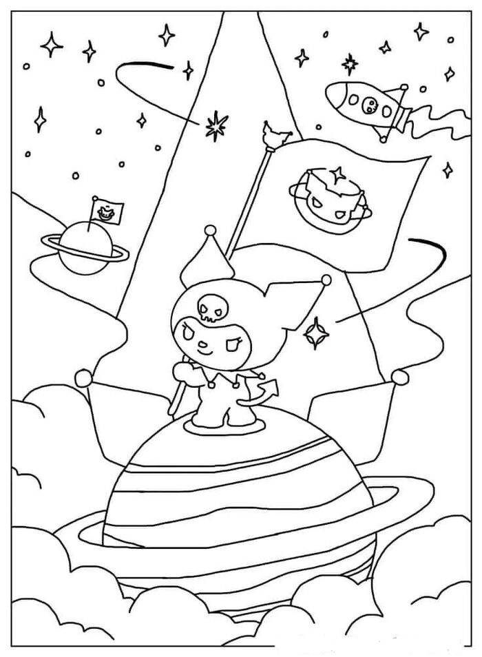 tranh tô màu kuromi