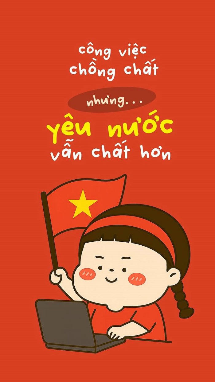 ảnh nền yêu nước siêu cute