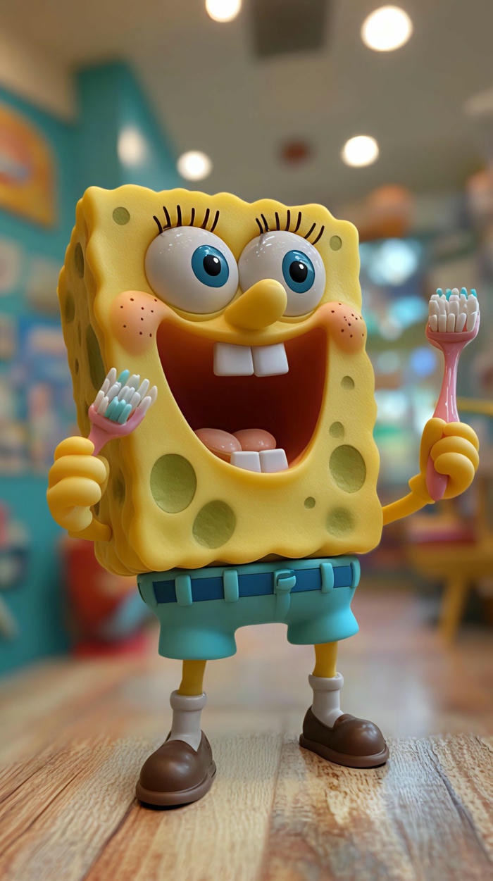 hình nền cartoon bọt biển