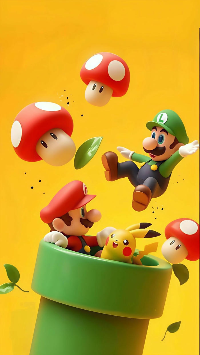 hình nền cartoon mario