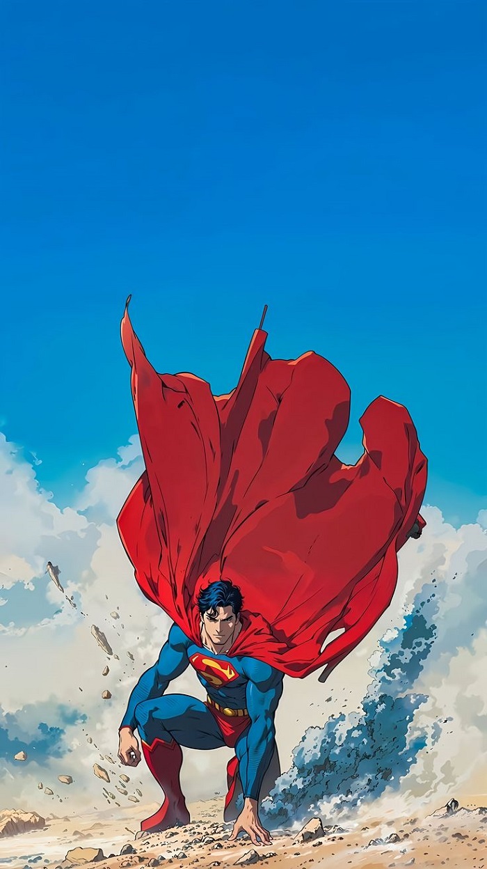 hình nền superman 2d art