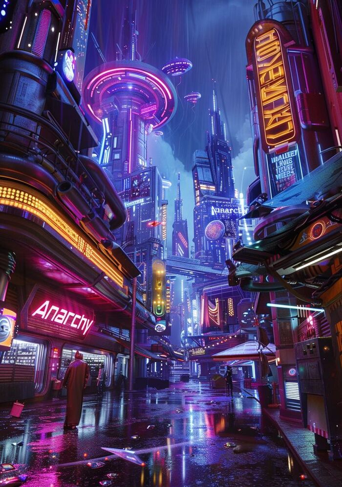 hình nền thành phố Neon 3k full