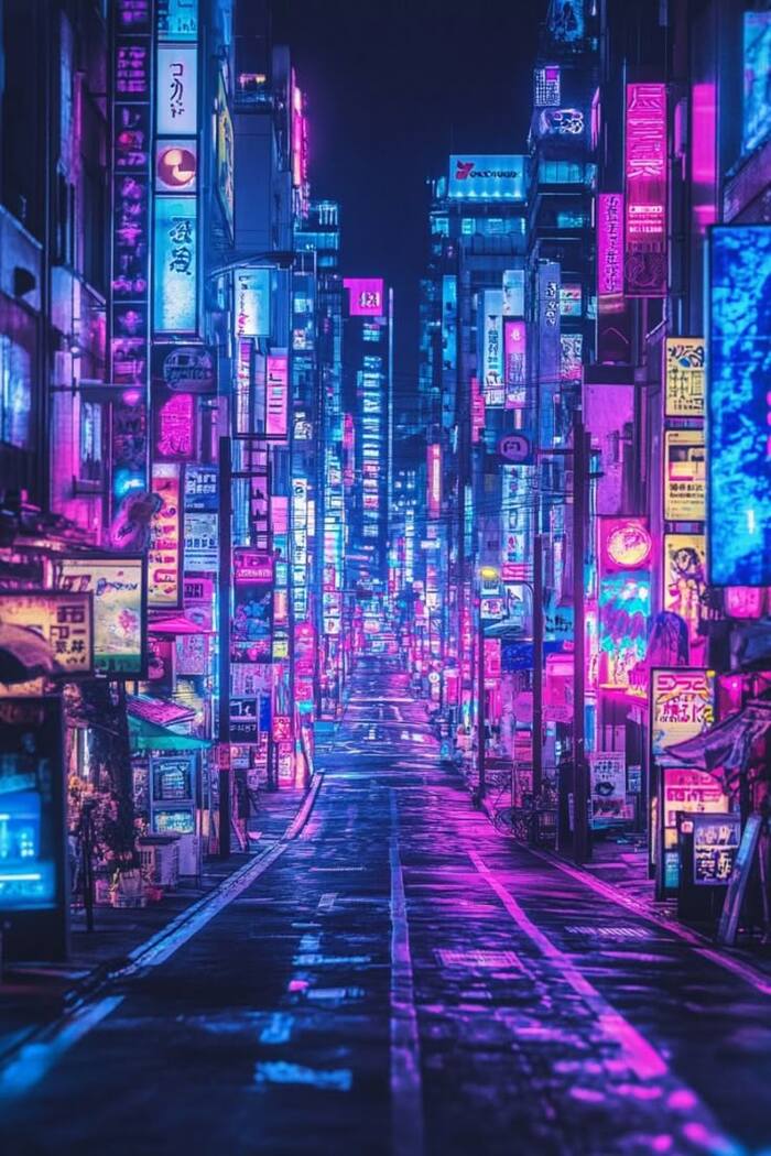 hình nền thành phố Neon hd