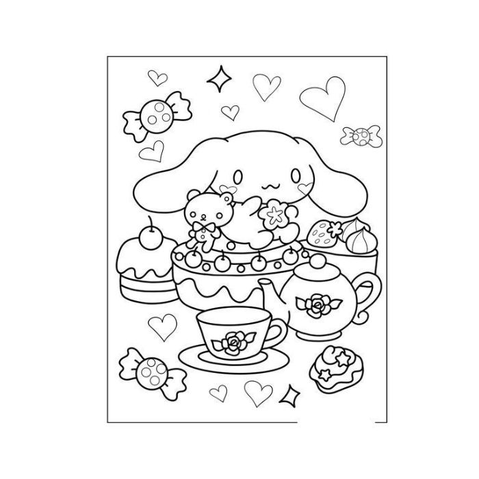 tranh tô màu cinnamoroll 10