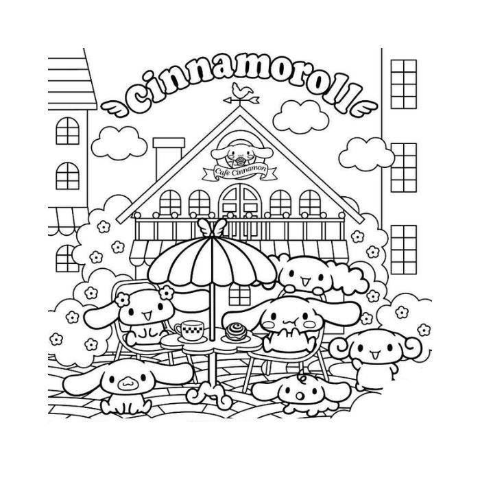 tranh tô màu cinnamoroll 12