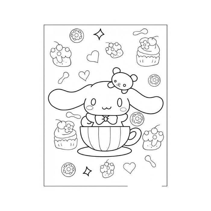 tranh tô màu cinnamoroll 29