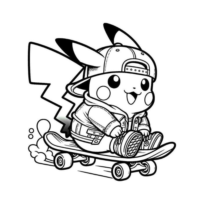 tranh tô màu pokemon 14