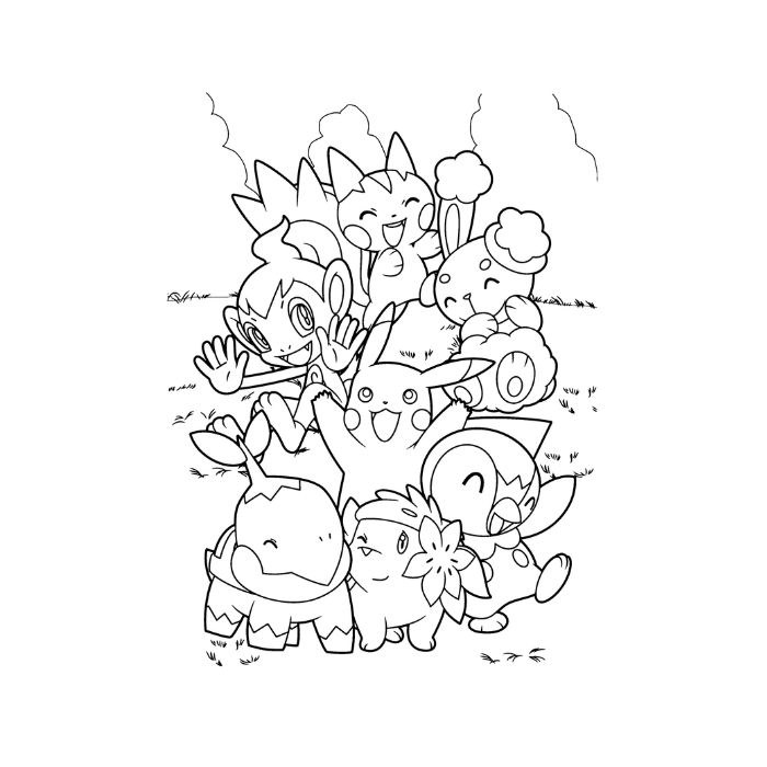 tranh tô màu pokemon 17