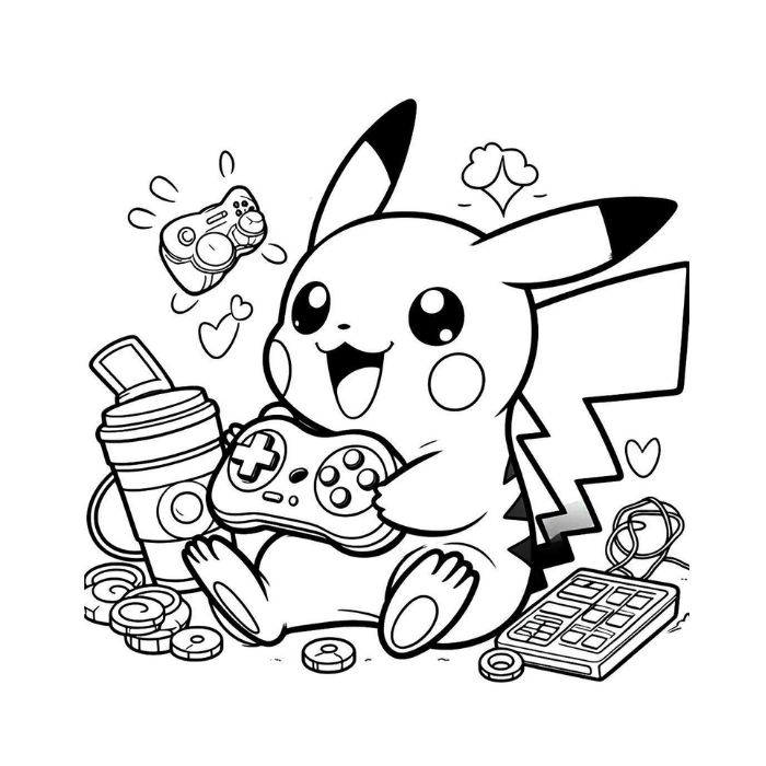 tranh tô màu pokemon 23