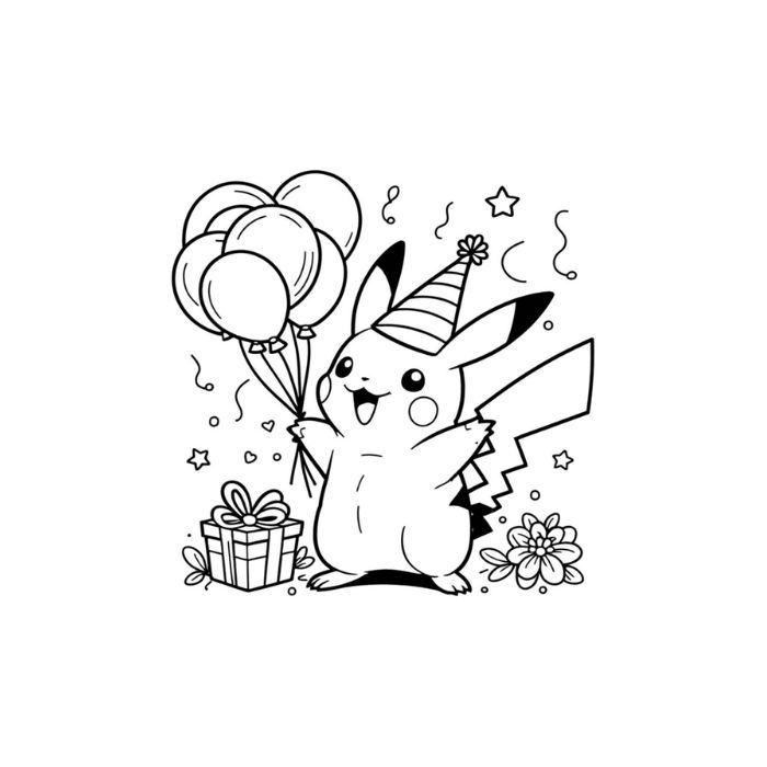 tranh tô màu pokemon 27