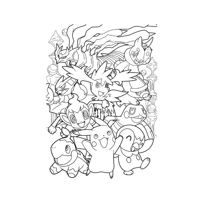 tranh tô màu pokemon 35