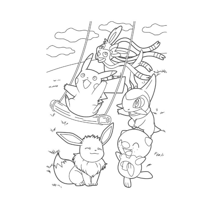tranh tô màu pokemon 36