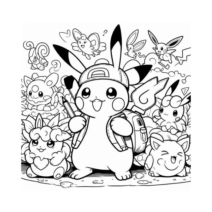 tranh tô màu pokemon 7