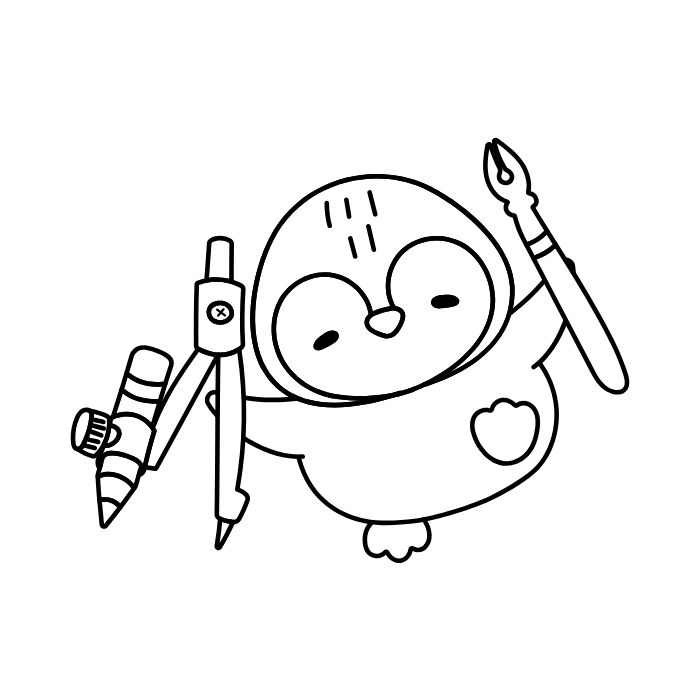 tranh tô màu sticker cute 31
