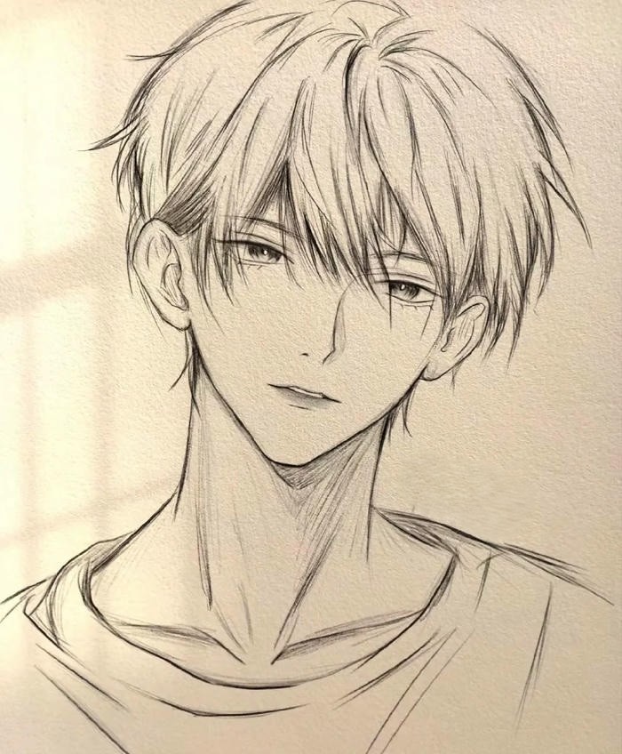 tranh vẽ anime nam
