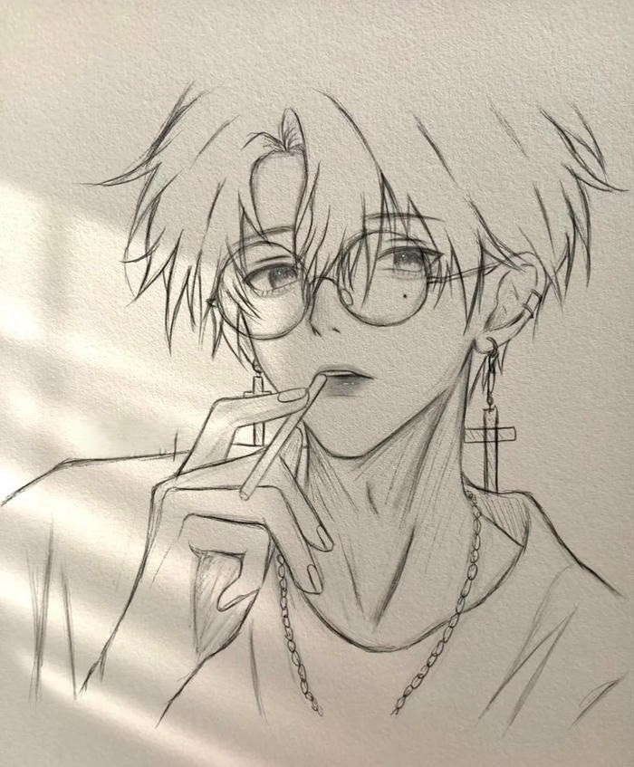 tranh vẽ anime nam 12