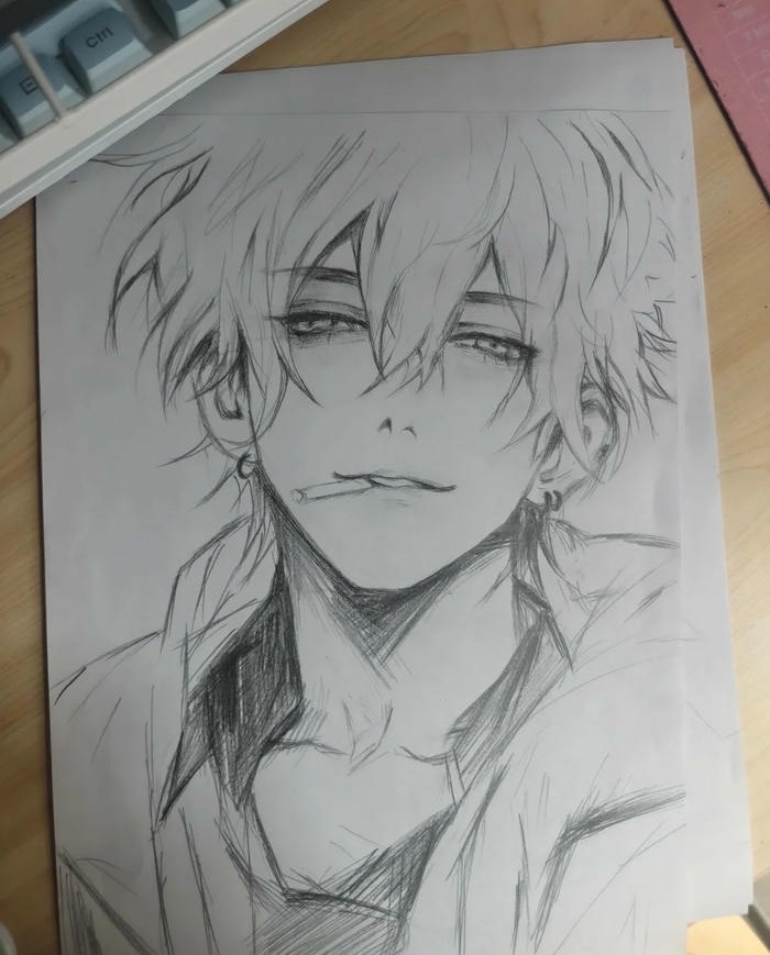 tranh vẽ anime nam 19