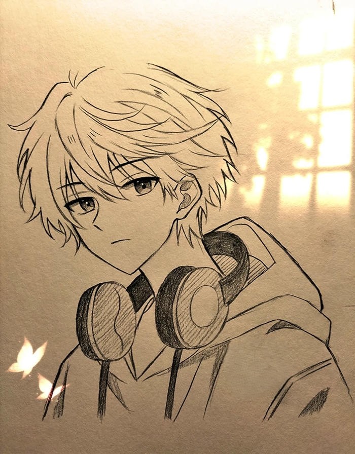 tranh vẽ anime nam 21