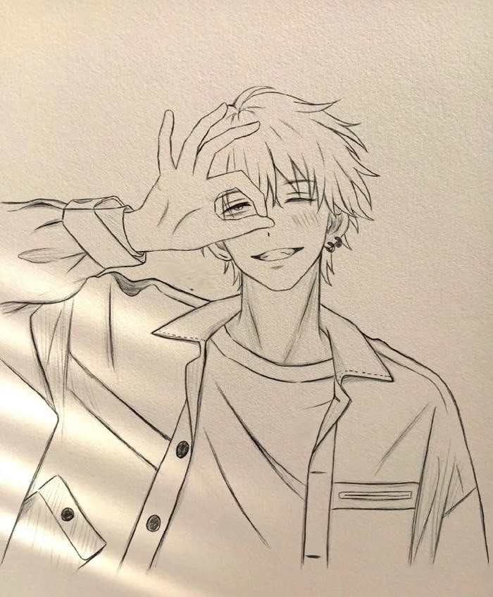 tranh vẽ anime nam 23