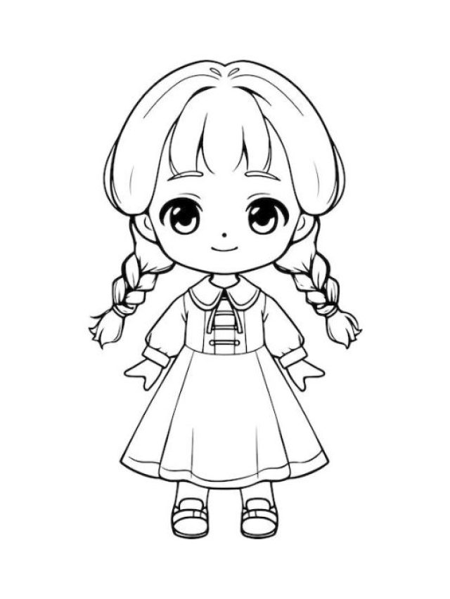 Bộ sưu tập 283+ mẫu tranh tô màu búp bê siêu cute, cực đẹp