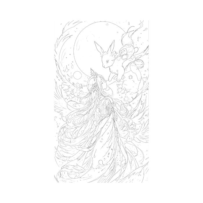 tranh tô màu anime girl ngầu 1