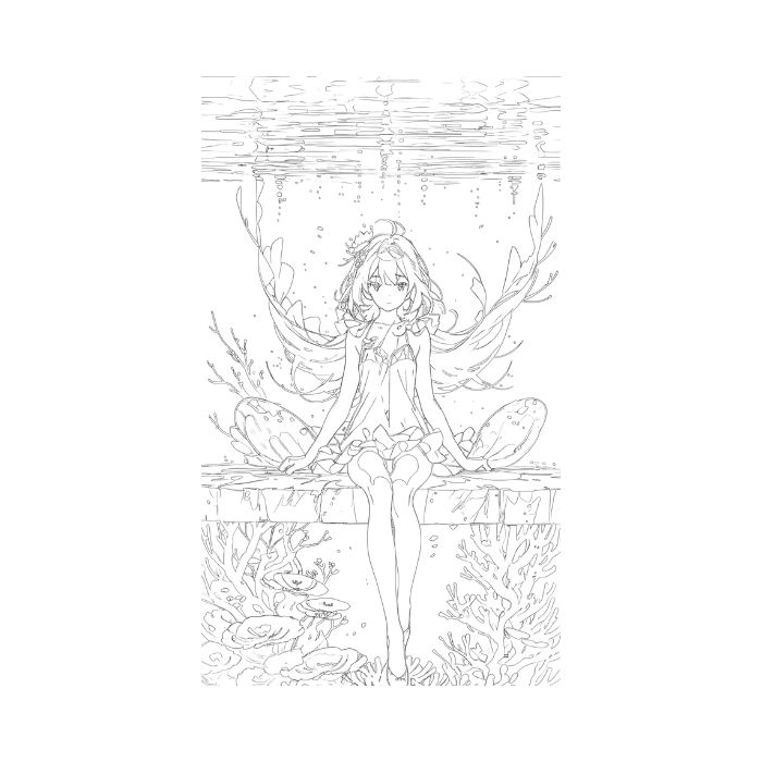 tranh tô màu anime girl ngầu 11