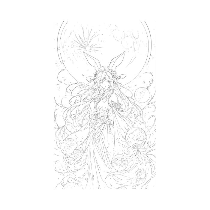 tranh tô màu anime girl ngầu 12