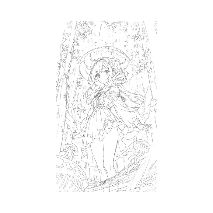 tranh tô màu anime girl ngầu 13