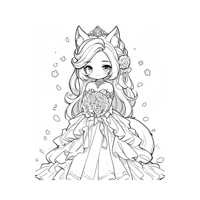 tranh tô màu anime girl ngầu 16