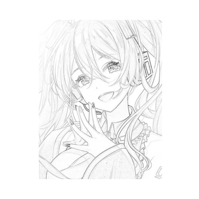 tranh tô màu anime girl ngầu 17