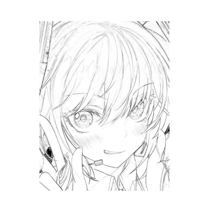 tranh tô màu anime girl ngầu 18