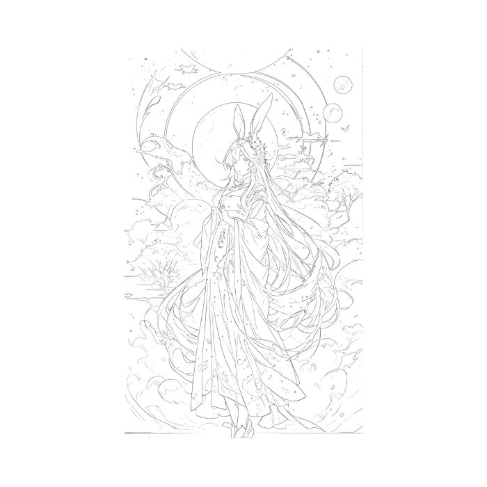 tranh tô màu anime girl ngầu 2