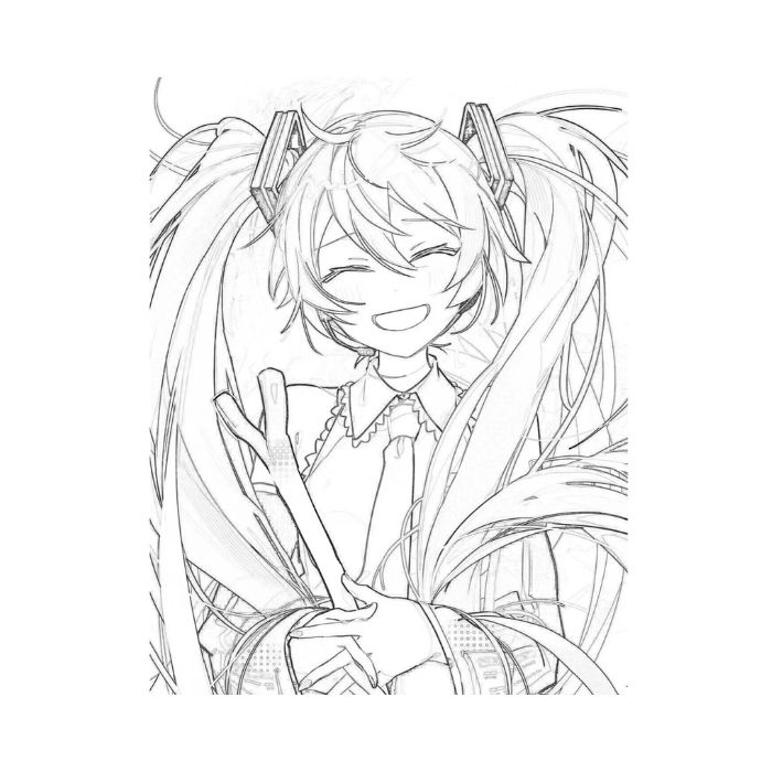 tranh tô màu anime girl ngầu 21